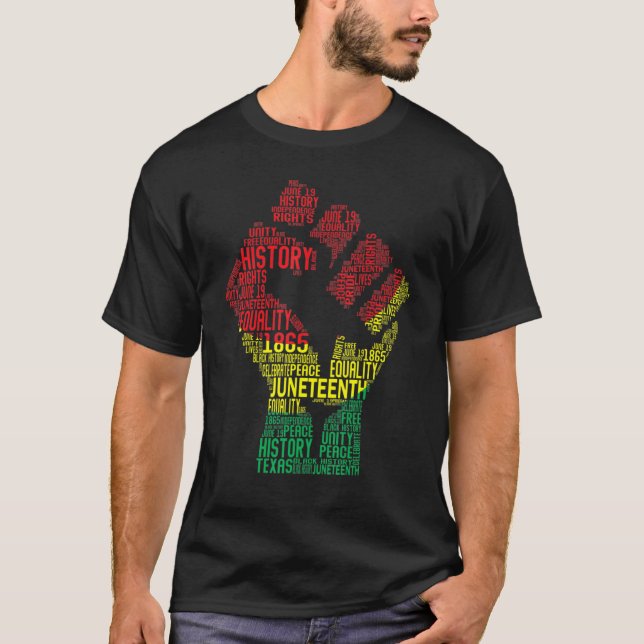 Black Fist Shirt African American Pride Black Hist (Vorderseite)
