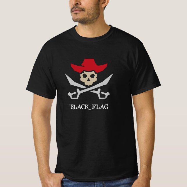 Black Flag Piratenschädel T-Shirt (Vorderseite)