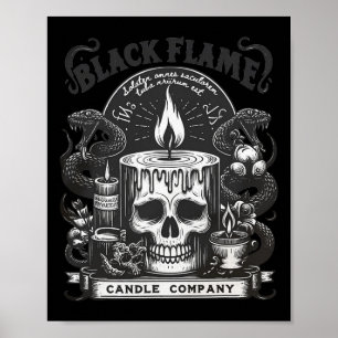 Black Flame Candle Company Halloween Skullcap Scar Poster