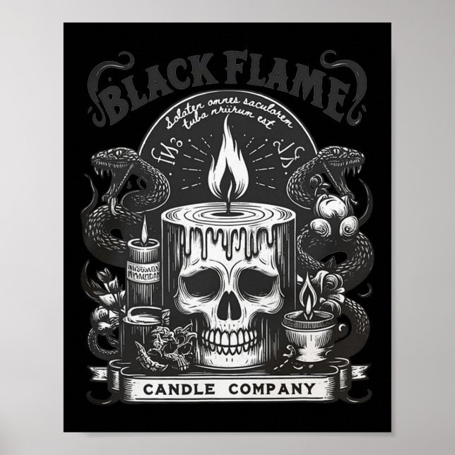 Black Flame Candle Company Halloween Skullcap Scar Poster (Vorne)