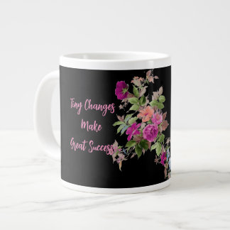 Black Floral Specialty Tasse