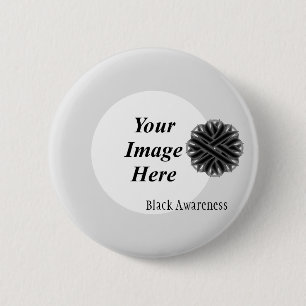 Black Flower Ribbon Vorlage von Kenneth Yoncich Button
