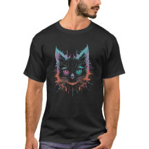 Black Fluffy Kitten Gothic Design Einzigartiges Ca