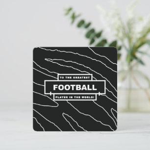 Black Football Geburtstagskarte Karte