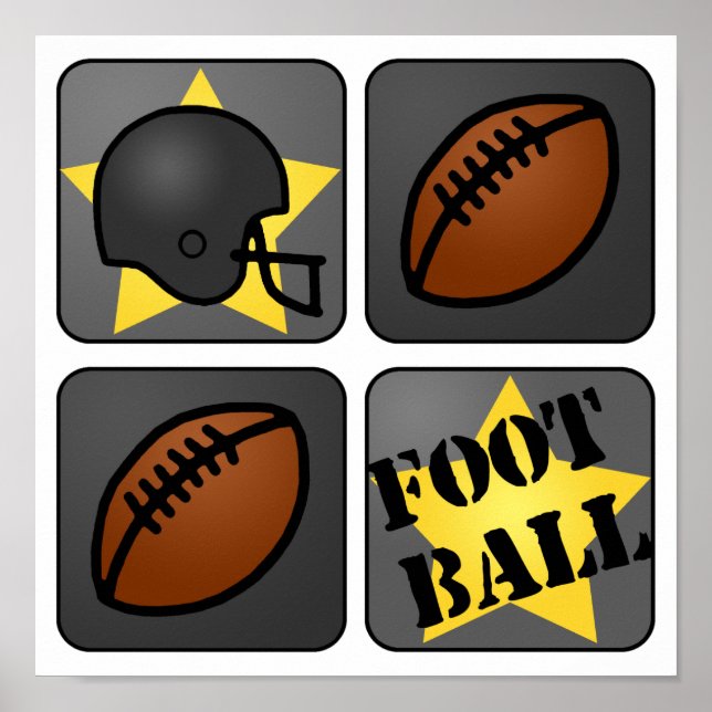 Black Football Poster (Vorne)