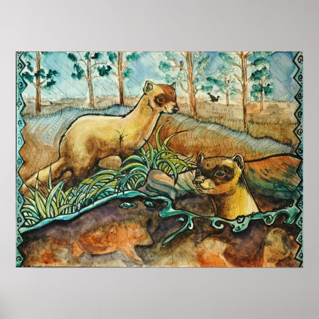 Black Footed Ferrets Poster (Vorne)