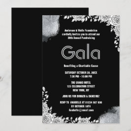 Black Formal Corporate Gala Ball Party Fundraiser Einladung
