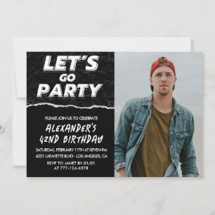 Black Foto 42. Geburtstagseinladungen Männer Einladung