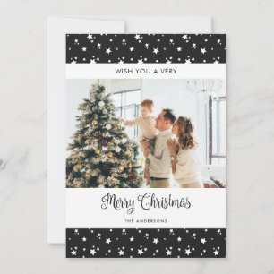 Black Foto New Zuhause Address Holiday Cards Feiertagskarte