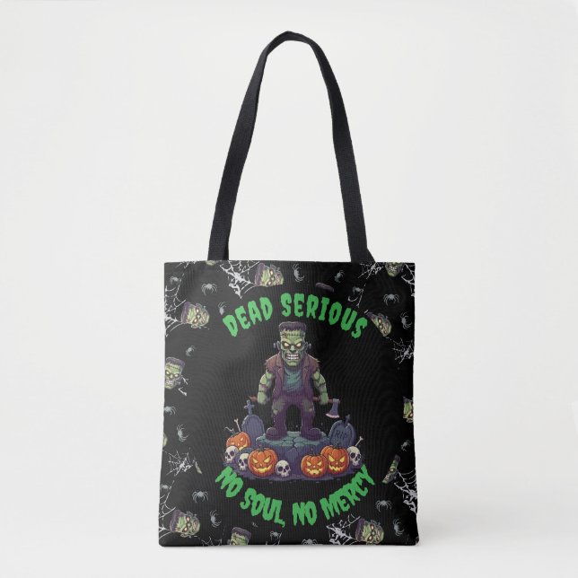 🖤 Black Frankenstein Halloween Tobag (Vorderseite)