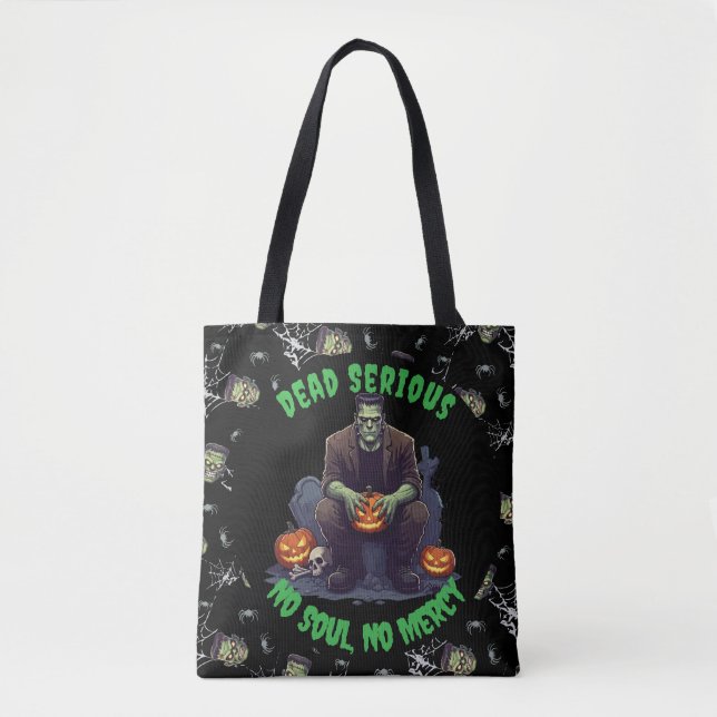 🖤 Black Frankenstein Halloween Tobag (Vorderseite)