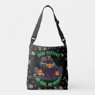 🖤 Black Frankenstein Halloween Tobag Tragetaschen Mit Langen Trägern