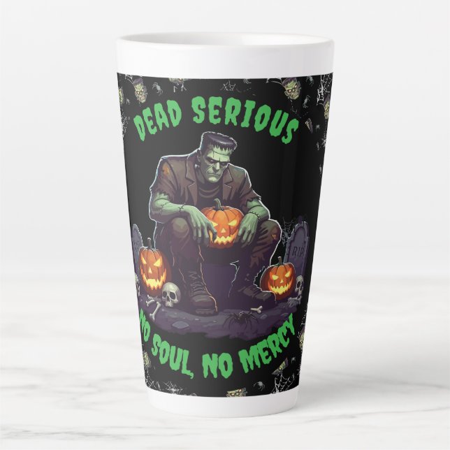 🖤 Black Frankenstein Tasse 💀 ☕ (Vorderseite)