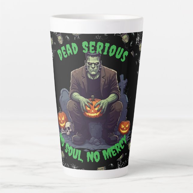 🖤 Black Frankenstein Tasse 💀 ☕ (Vorderseite)