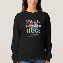 Black Free Hugs Sweatshirt - keine Kapuze