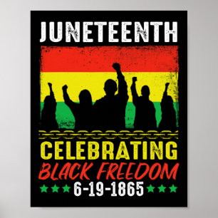 Black Freedom 19. Juni 1865 Juneteenth African Ame Poster