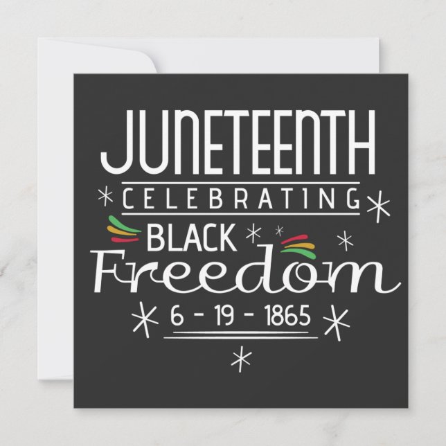 Black Freedom Juneteenth Einladung (Vorderseite)
