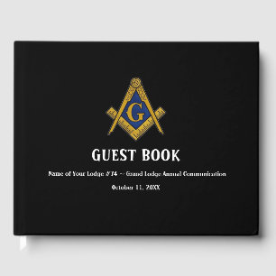 Black Freemasons Mauerwerk Platz und Kompass Gästebuch