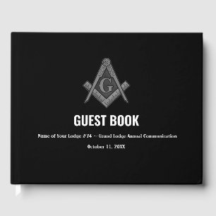 Black Freemasons Mauerwerk Platz und Kompass Gästebuch