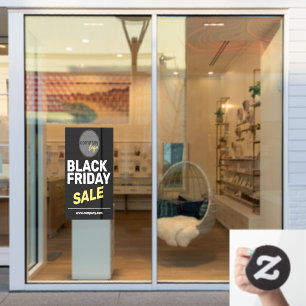 BLACK FREITAG-VERKAUF BOLD Business LOGO MARKETING Fensteraufkleber