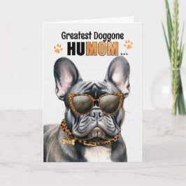 Black French Bulldog Bester HuMOM Muttertag Feiertagskarte