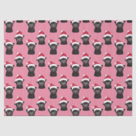 Black French Bulldog Pink Christmas Tissue Paper Seidenpapier