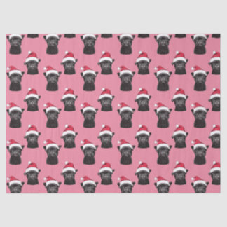 Black French Bulldog Pink Christmas Tissue Paper Seidenpapier