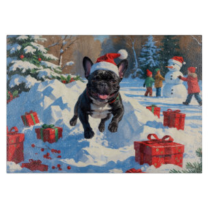 Black French Bulldog Weihnachten Weihnachtsfest Sc Schneidebrett