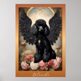 Black French Poodle Klassisches Portrait Poster