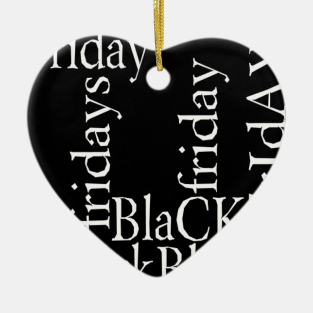 Black Friday Design Keramikornament (Vorne)
