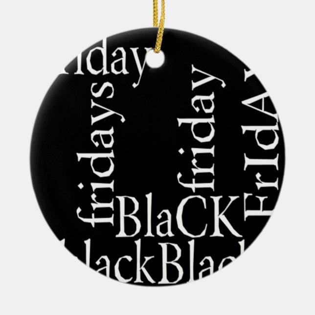 Black Friday Design Keramikornament (Vorne)