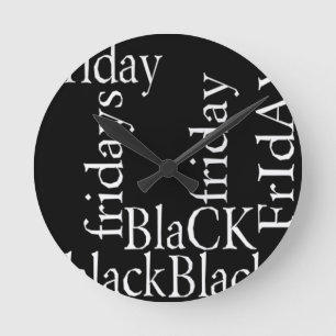 Black Friday Design Runde Wanduhr