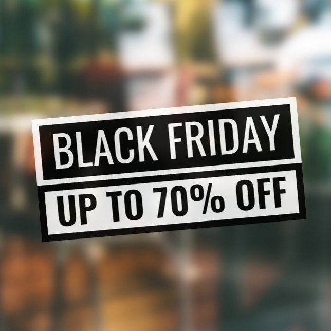 Black Friday Discount Eyecatching Schlicht Store S Fensteraufkleber (Von Creator hochgeladen)