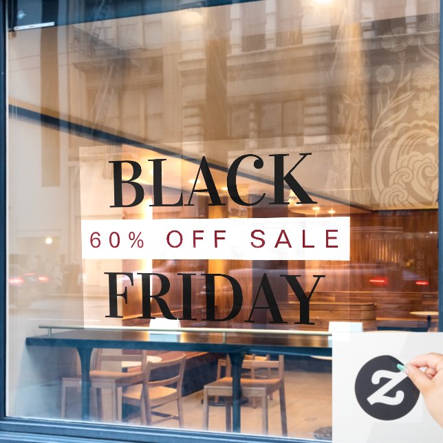 Black Friday Modern Typografy Beruflich Fensteraufkleber (Café-Fenster)