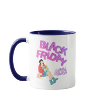 Black Friday Mug-Blue & White Coffee Cup | 40% OFF