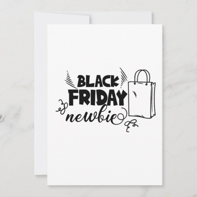 Black Friday Newbie Shopping Funny Shopper Save The Date (Vorderseite)