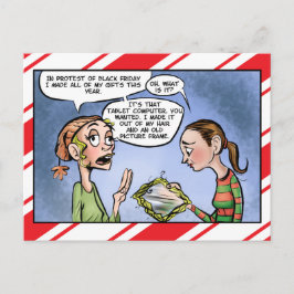 Black Friday Protest hausgemachte Geschenke Gruß Postkarte