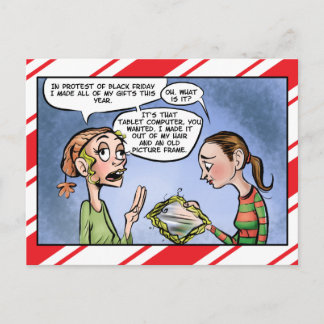 Black Friday Protest hausgemachte Geschenke Gruß Postkarte