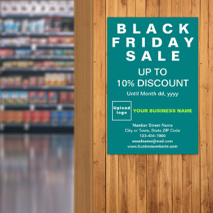 Black Friday Sale Aquamarines grünes Poster