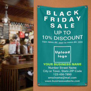 Black Friday Sale auf Aquamarin grünem Banner