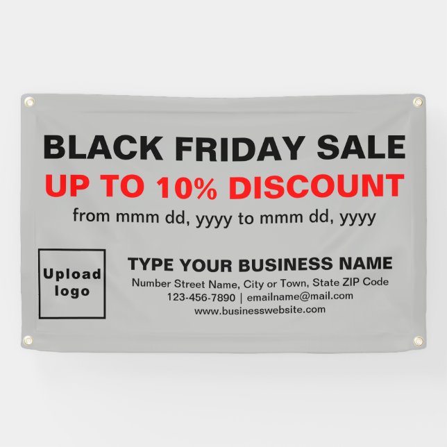 Black Friday Sale auf dem Grauen Rectangle Banner (Horizontal)