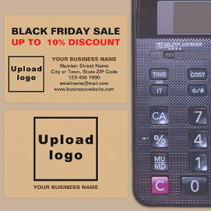 Black Friday Sale auf hellbraune Umschließungskart Begleitkarte