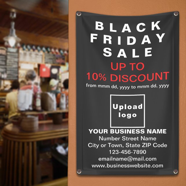 Black Friday Sale auf schwarzem Banner (Black Friday Sale banner)