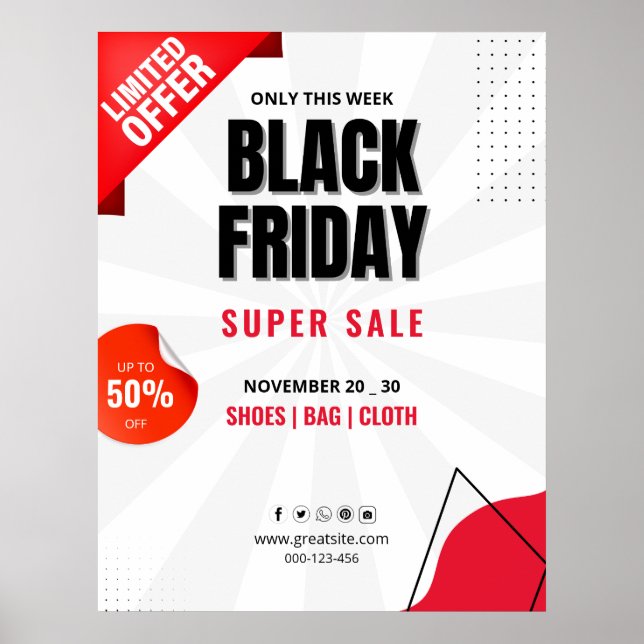 Black Friday Sale Flyer, Business Sale Poster (Vorne)