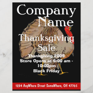 Black Friday Sale Flyer zum Thanksgiving-Fest