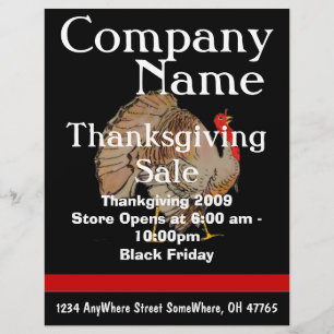 Black Friday Sale Flyer zum Thanksgiving-Fest