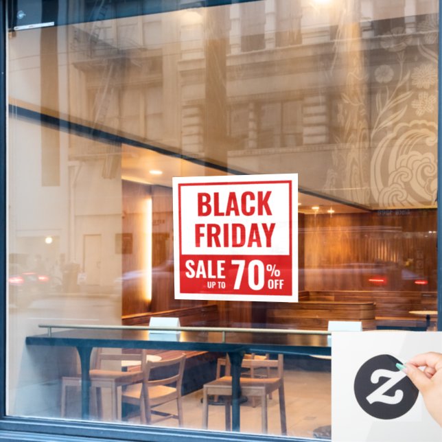 Black Friday Sale Modernes, kühnes Einzelhandelsge Fensteraufkleber (Café-Fenster)