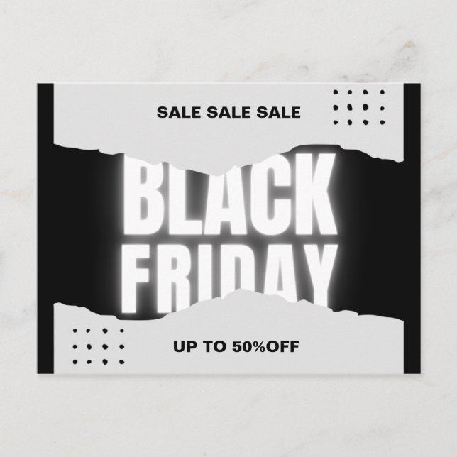 Black Friday Sale Postkarte (Vorderseite)