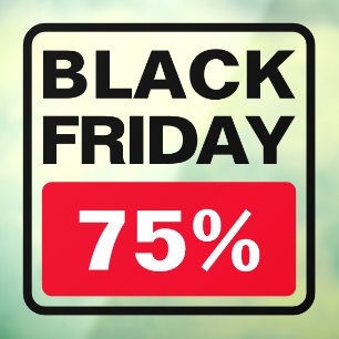 Black Friday Sale Prozentsatz außerhalb Store Fensteraufkleber