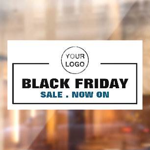 Black Friday Sale und Business-Logo Fensteraufkleber